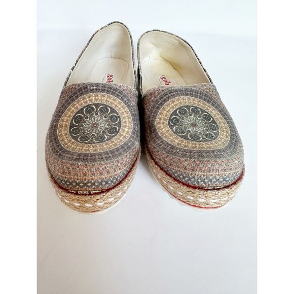 Goby Espadrille Loafer Geometric Size 37 6.5 - Picture 6 of 9